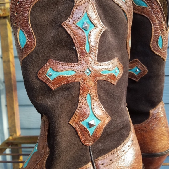 Ariat Leather and Suede Boots - Picture 3 of 6